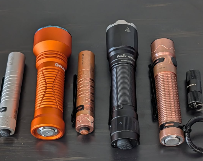 verzameling edc zaklampen