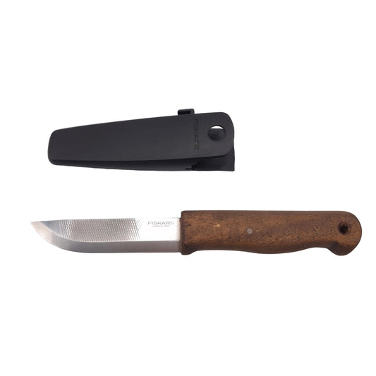 Fiskars Heavy Duty Knife Custom Wood Handle – Grade A