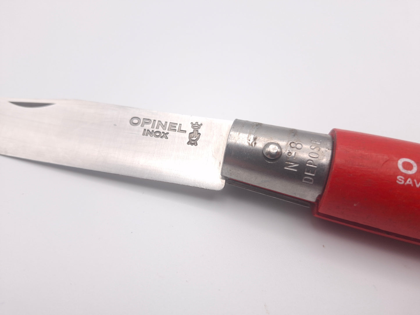 Opinel N°08 Inox Rouge (Vintage/Depose) – Grade B