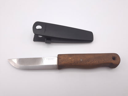 Fiskars Heavy Duty Knife Custom Wood Handle – Grade A