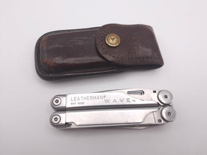 Leatherman Wave 1st Gen PAT PEND + Lederen Hoes – Grade B