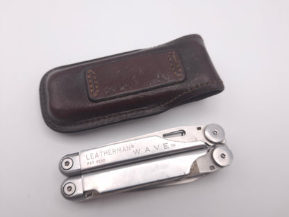 Leatherman Wave 1st Gen PAT PEND + Lederen Hoes – Grade B