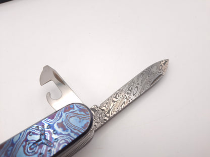 Victorinox Deluxe Tinker Damast Limited Edition 2018 MetonBoss Alien Timascus – Grade A