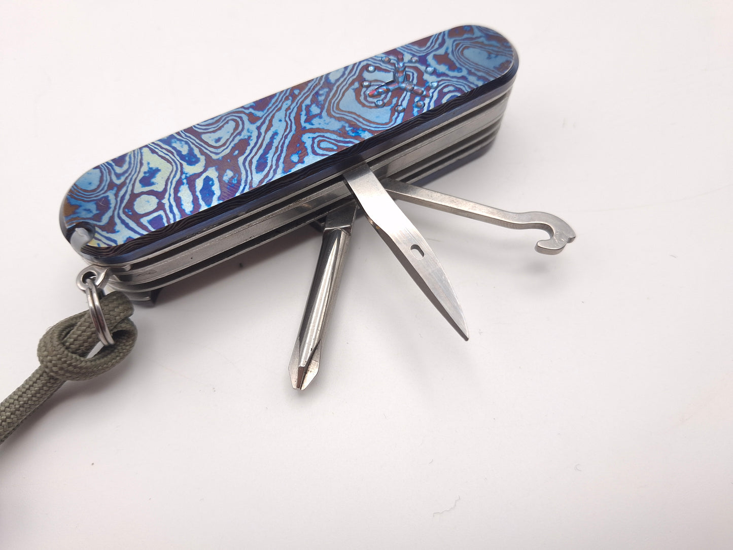 Victorinox Deluxe Tinker Damast Limited Edition 2018 MetonBoss Alien Timascus – Grade A