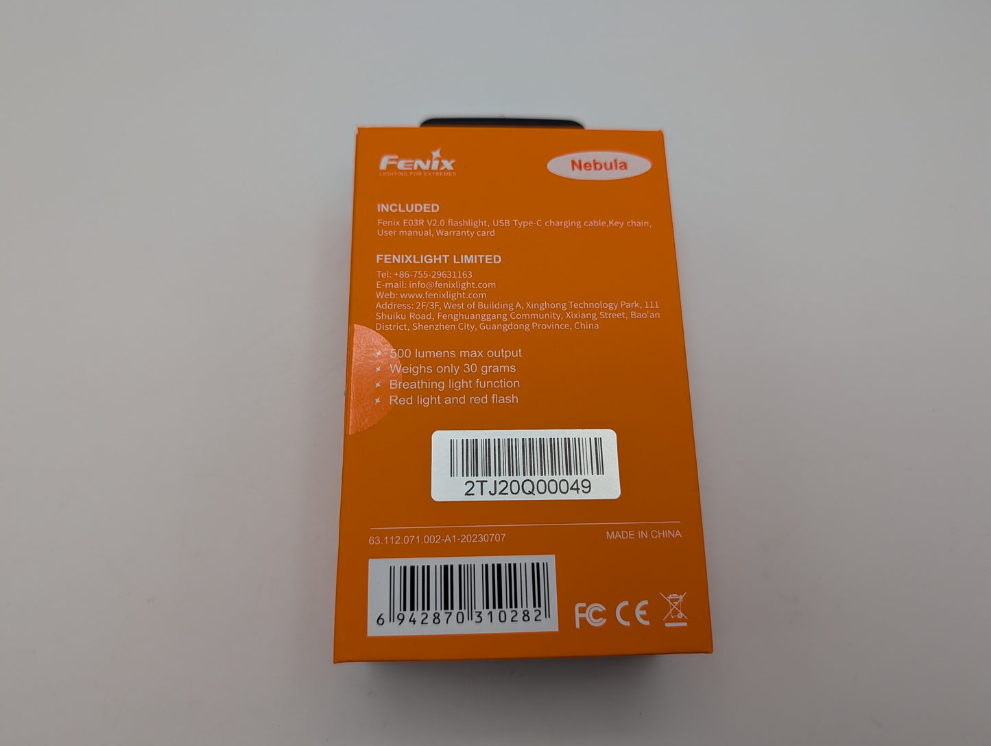 Fenix E03R V2.0 Nebula – Grade A