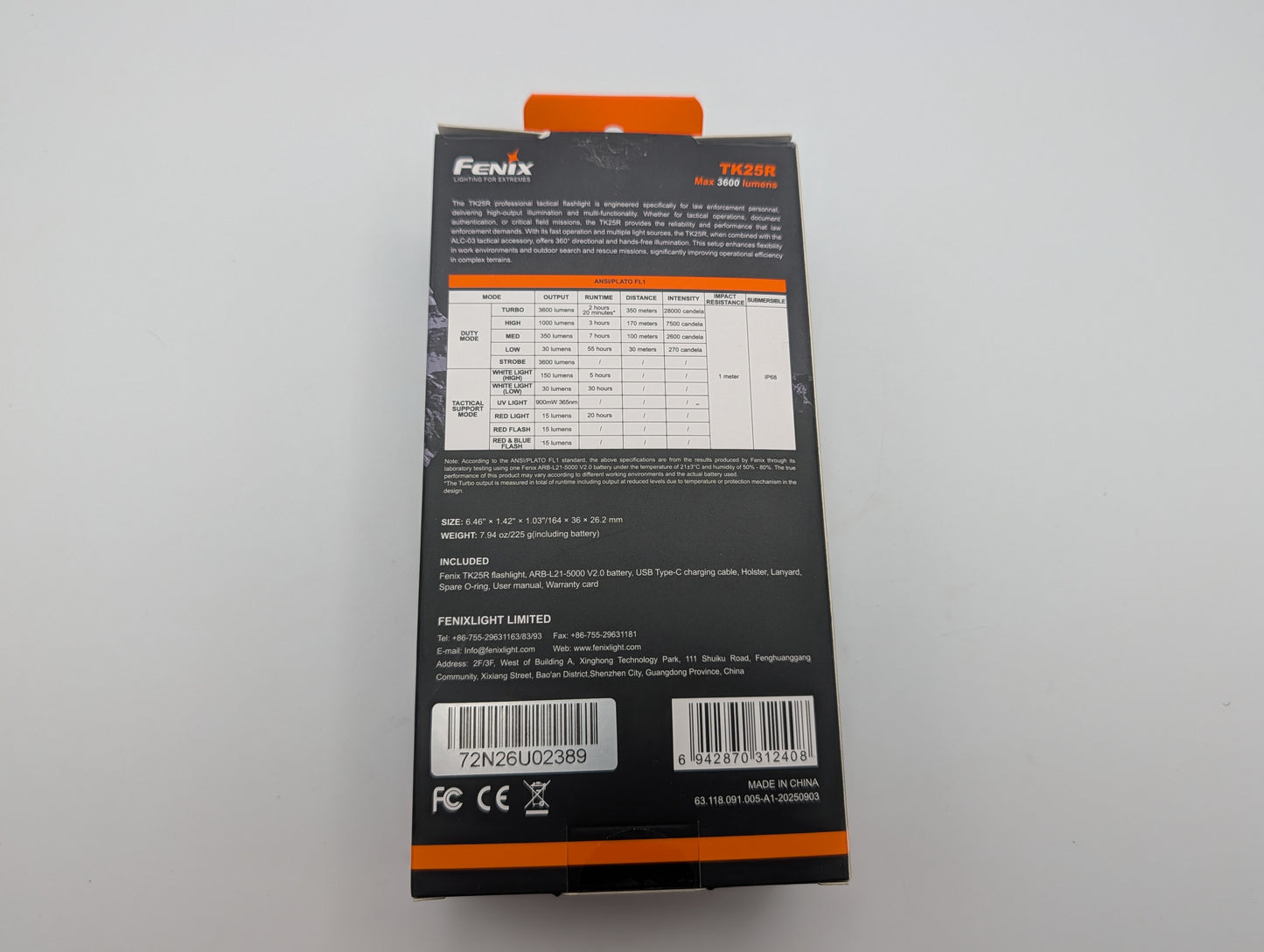 Fenix TK25R – Grade A