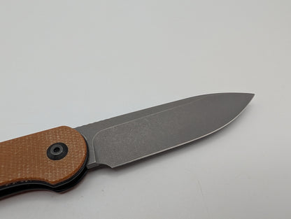 Civivi Elementum Button Lock Brown Micarta – Grade B