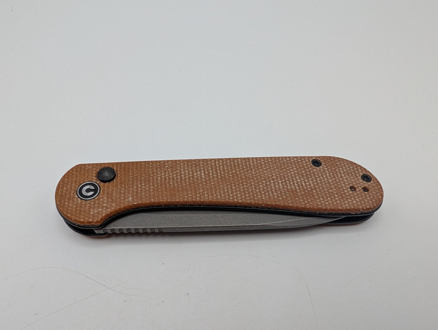 Civivi Elementum Button Lock Brown Micarta – Grade B