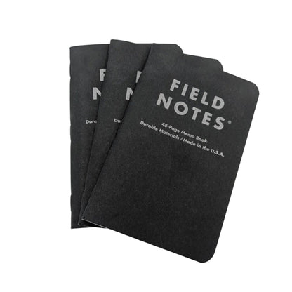 Field Notes Pitch Black Memo Book 3-Pack – Grade A