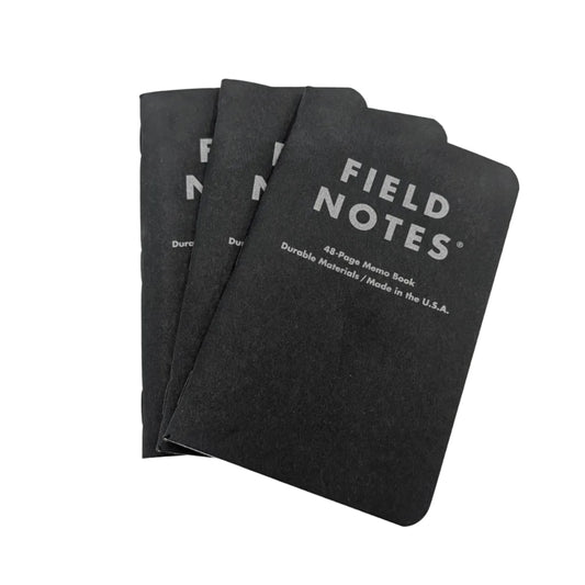Field Notes Pitch Black Memo Book 3-Pack – Grade A
