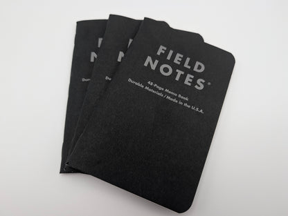 Field Notes Pitch Black Memo Book 3-Pack – Grade A