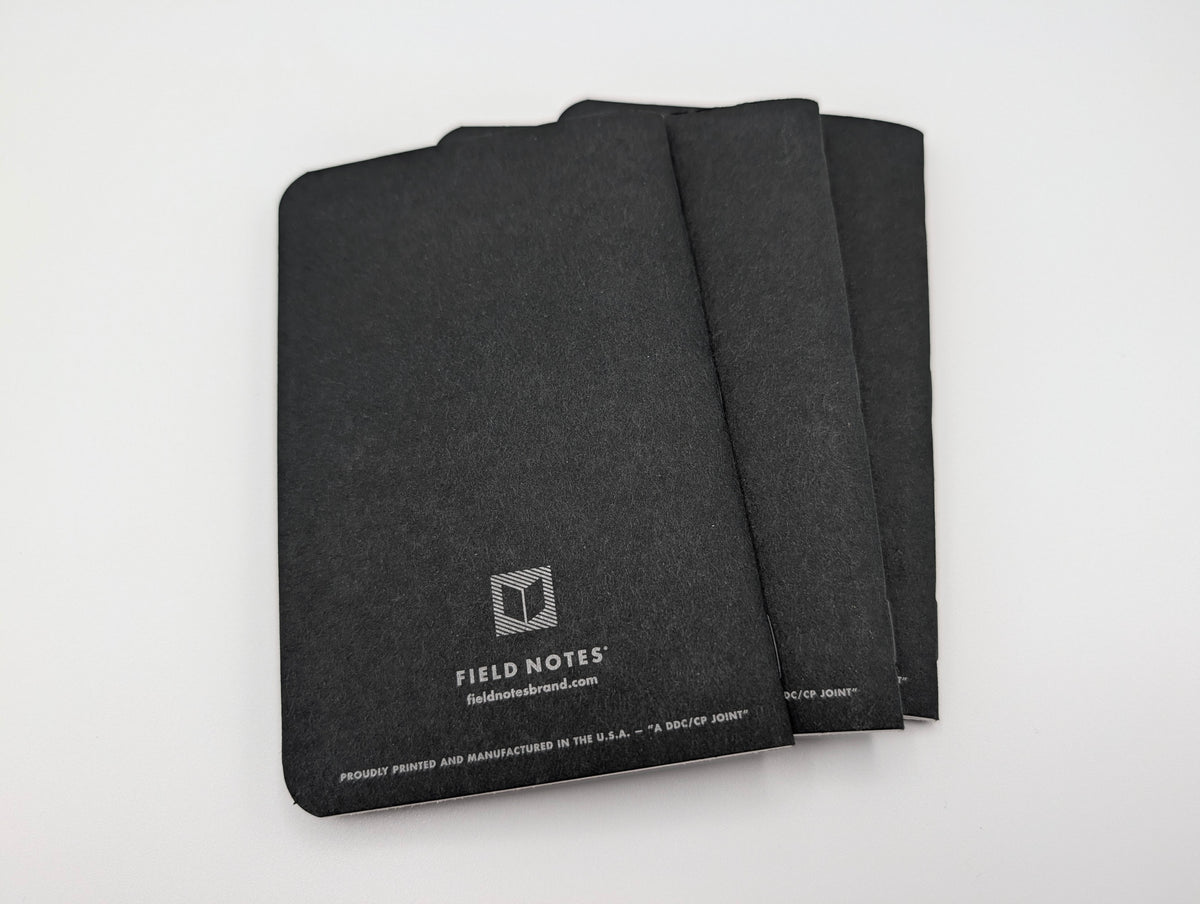 Field Notes Pitch Black Memo Book 3-Pack – Grade A