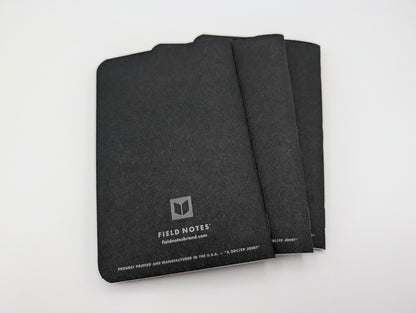 Field Notes Pitch Black Memo Book 3-Pack – Grade A