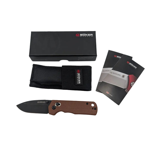 Böker Magnum Rockstub Brown Micarta – Grade A
