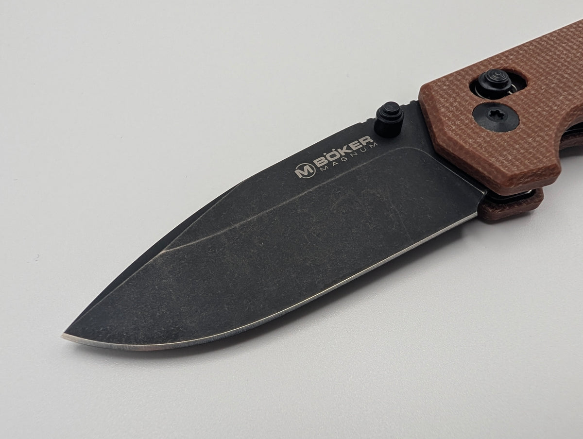 Böker Magnum Rockstub Brown Micarta – Grade A