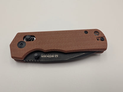 Böker Magnum Rockstub Brown Micarta – Grade A